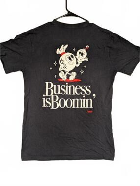 Outrank Business Is Boomin Graphic T Shirt Cartoon Money Mens Medium Streetwear